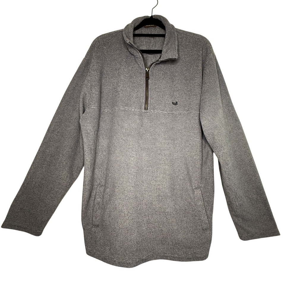Southern Marsh Copper Trail Fleece Pullover Mens M Blue Gray Quarter Zip